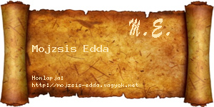 Mojzsis Edda névjegykártya